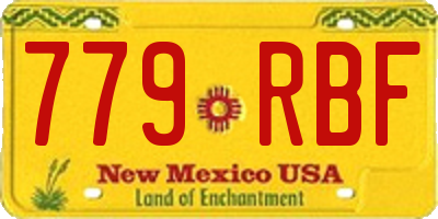 NM license plate 779RBF