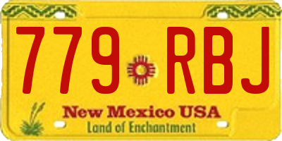 NM license plate 779RBJ