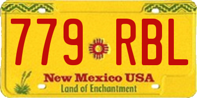 NM license plate 779RBL