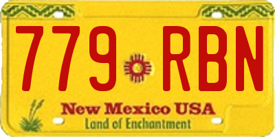 NM license plate 779RBN