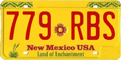 NM license plate 779RBS