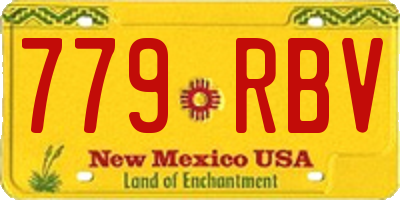 NM license plate 779RBV