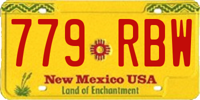 NM license plate 779RBW