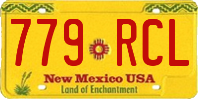 NM license plate 779RCL