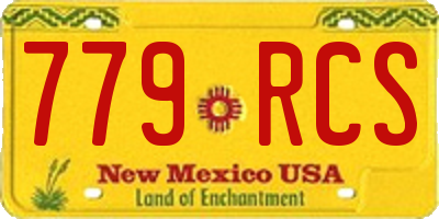 NM license plate 779RCS