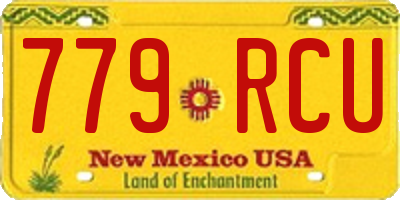 NM license plate 779RCU