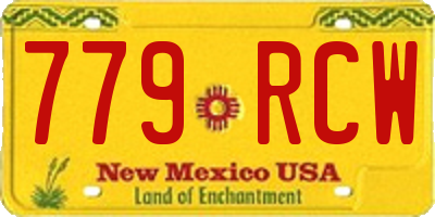 NM license plate 779RCW