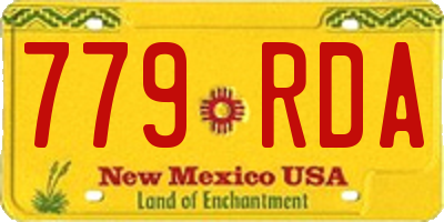 NM license plate 779RDA