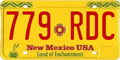 NM license plate 779RDC