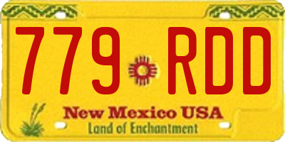 NM license plate 779RDD