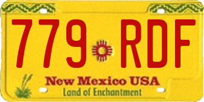 NM license plate 779RDF
