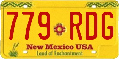 NM license plate 779RDG