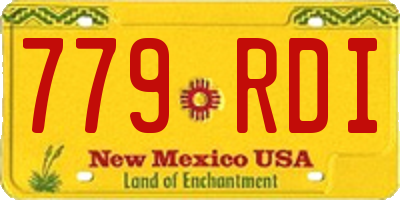 NM license plate 779RDI