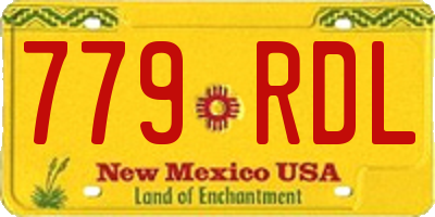 NM license plate 779RDL
