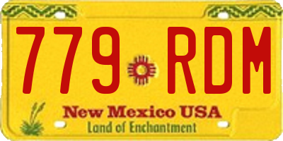 NM license plate 779RDM