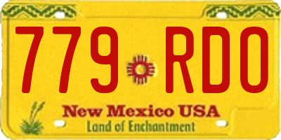 NM license plate 779RDO