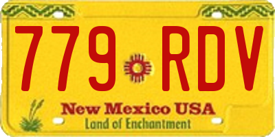 NM license plate 779RDV