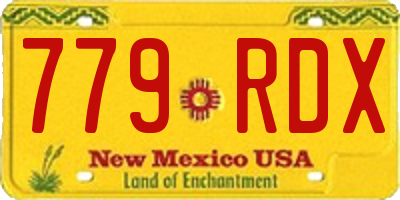 NM license plate 779RDX