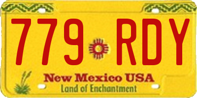 NM license plate 779RDY