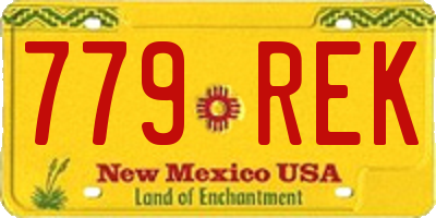 NM license plate 779REK