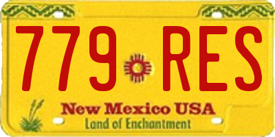 NM license plate 779RES