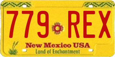 NM license plate 779REX