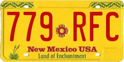 NM license plate 779RFC