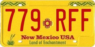 NM license plate 779RFF
