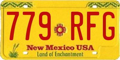 NM license plate 779RFG