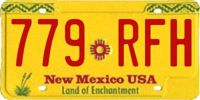 NM license plate 779RFH