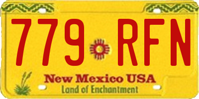NM license plate 779RFN