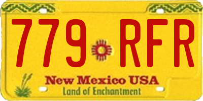 NM license plate 779RFR