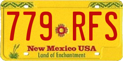 NM license plate 779RFS