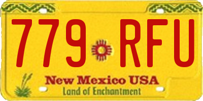 NM license plate 779RFU
