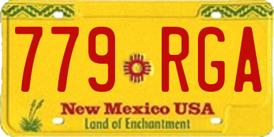 NM license plate 779RGA