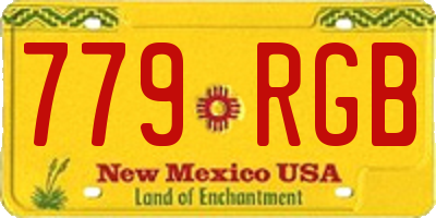 NM license plate 779RGB