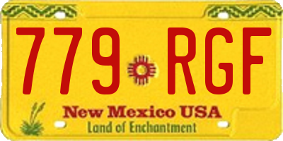 NM license plate 779RGF