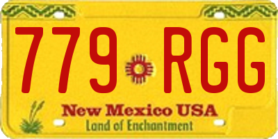 NM license plate 779RGG