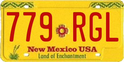 NM license plate 779RGL