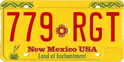 NM license plate 779RGT