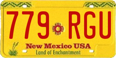 NM license plate 779RGU