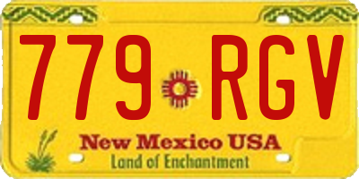 NM license plate 779RGV