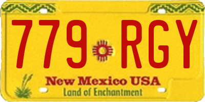 NM license plate 779RGY