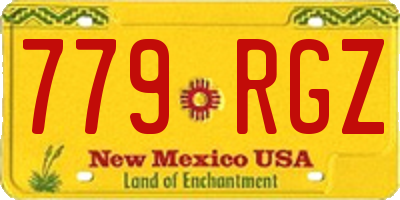 NM license plate 779RGZ