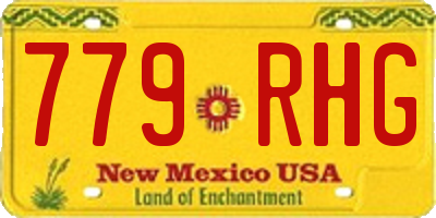 NM license plate 779RHG