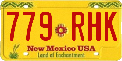 NM license plate 779RHK