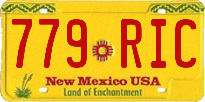 NM license plate 779RIC