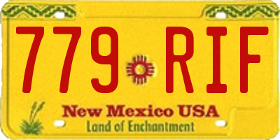 NM license plate 779RIF