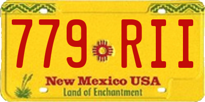 NM license plate 779RII
