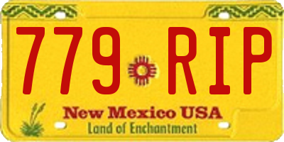 NM license plate 779RIP